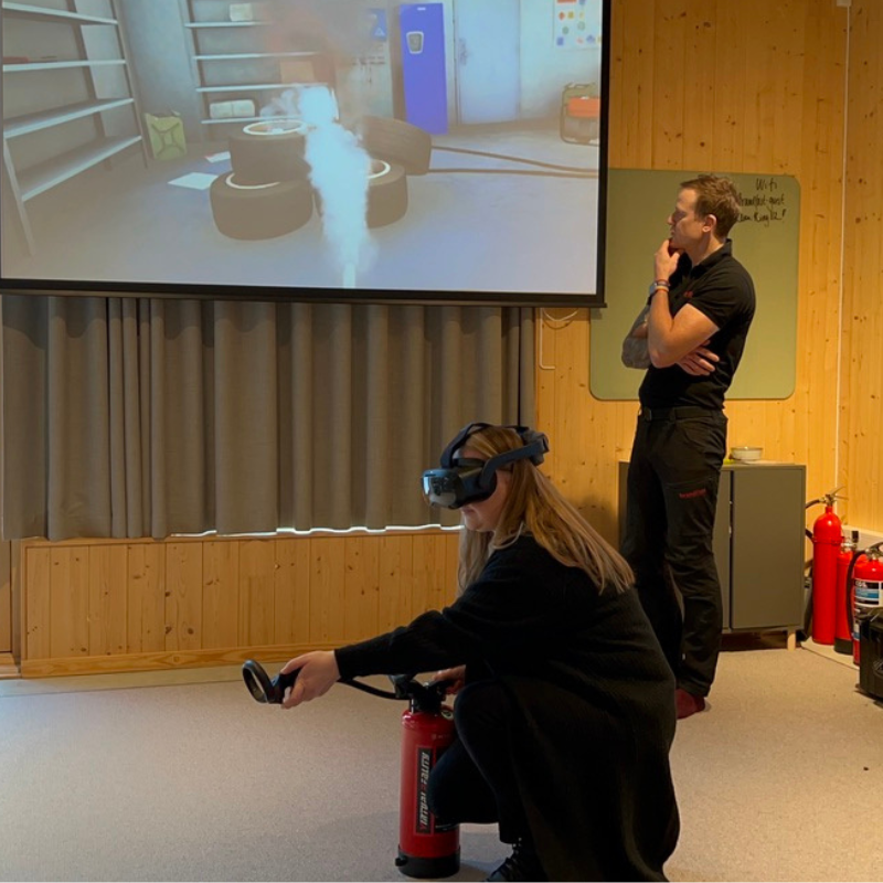 praktiskt släckövning med VR